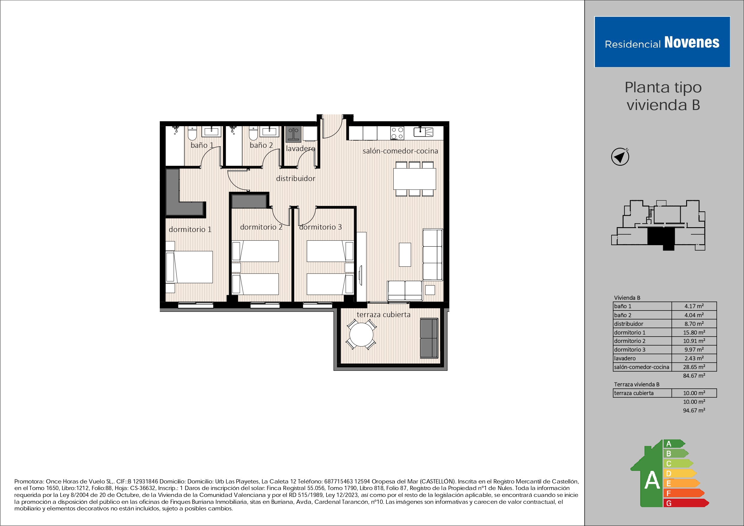 Vivienda de obra nueva en Burriana (Castellón) zona Novenes