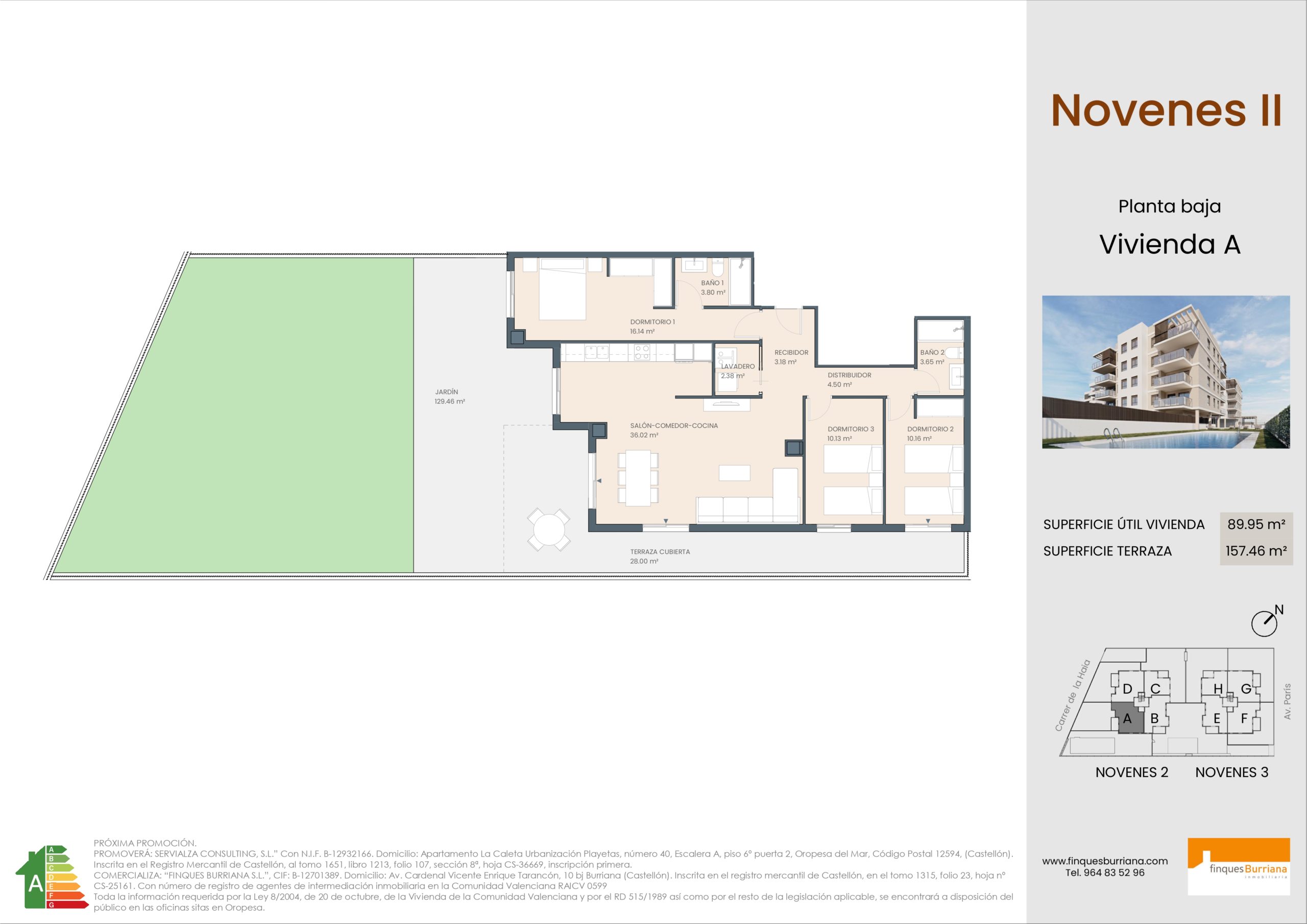 Promoción de Obra Nueva en Burriana (Castellón) zona Novenes de Calatrava