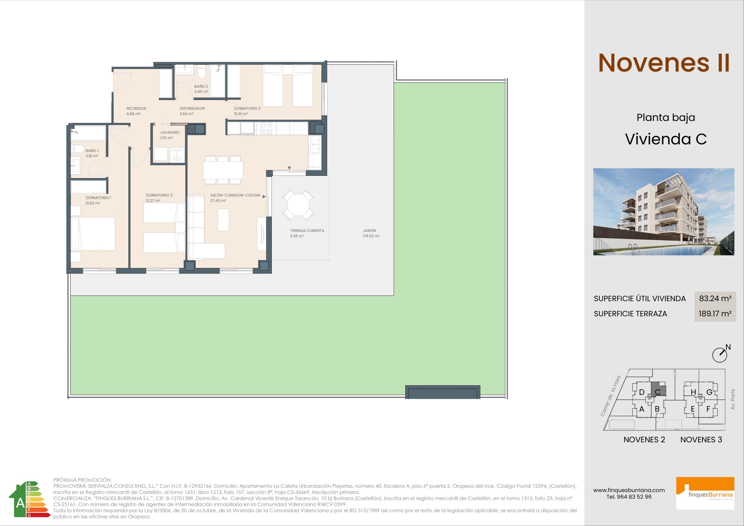 Promoción de Obra Nueva en Burriana (Castellón) zona Novenes de Calatrava